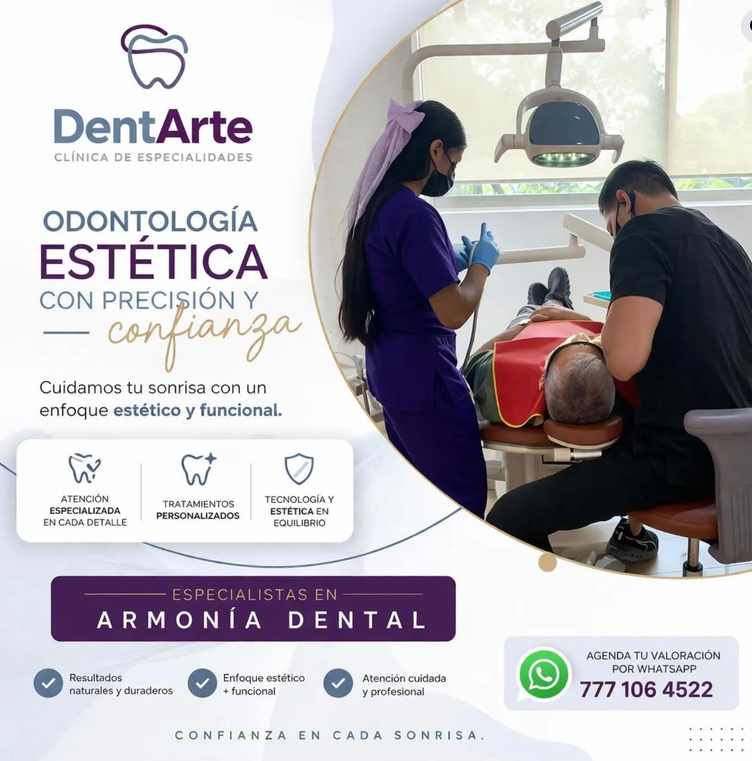 Atención de odontología estética en DentArte